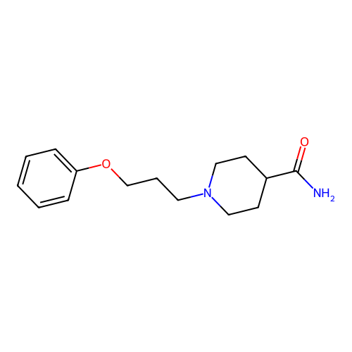 1-(3-Phenoxypropyl)piperidine-4-carboxamide structure