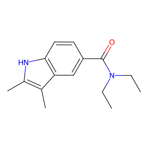N,N-diethyl-2,3-dimethyl-1H-indole-5-carboxamide structure
