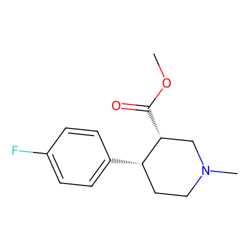 rac-methyl (3R,4R)-4-(4-fluorophenyl)-1-methylpiperidine-3-carboxylate structure