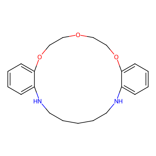 16H-Dibenzo[h,q][1,4,7,10,16]trioxadiazacyclooctadecine, 6,7,9,10,17,18,19,20,21,22-decahydro- structure
