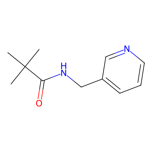 2,2-dimethyl-N-(3-pyridylmethyl)propanamide structure