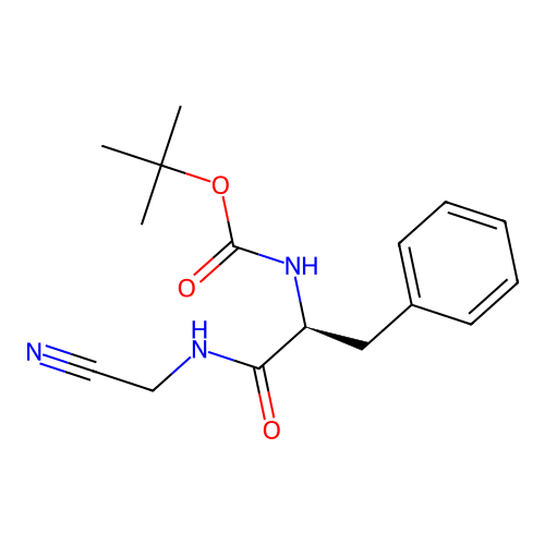 tert-butyl N-[(1S)-1-[(cyanomethyl)carbamoyl]-2-phenylethyl]carbamate structure