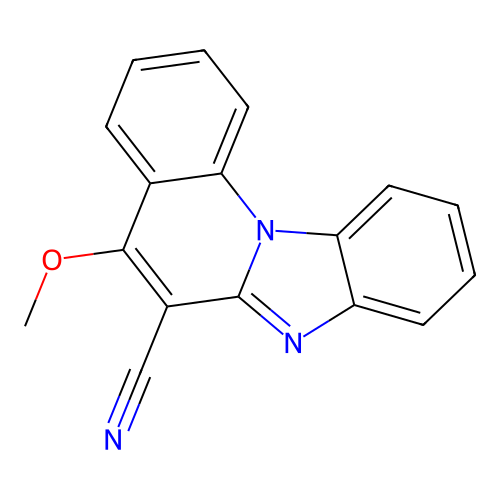5-Methoxybenzimidazolo[1,2-a]quinoline-6-carbonitrile structure