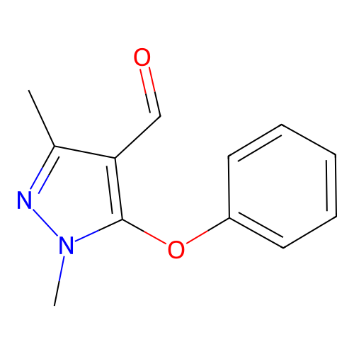 1,3-Dimethyl-5-phenoxy-1H-pyrazole-4-carbaldehyde structure