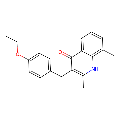 3-(4-Ethoxybenzyl)-2,8-dimethylquinolin-4-ol structure