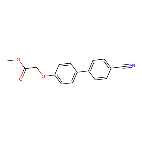 Methyl [(4'-cyano[1,1'-biphenyl]-4-yl)oxy]acetate structure