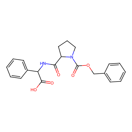 ({1-[(Benzyloxy)carbonyl]prolyl}amino)(phenyl)acetic acid structure