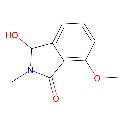 3-Hydroxy-7-methoxy-2-methyl-1-isoindolinone structure