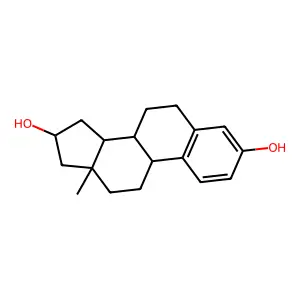 (16alpha)-Estra-1,3,5(10)-triene-3,16-diol structure