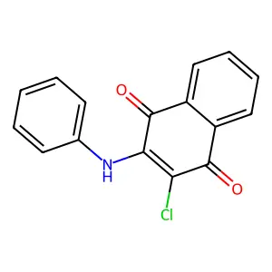 2-Anilino-3-chloro-1,4-naphthoquinone structure