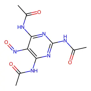 Acetamide, N,N',N''-(5-nitroso-2,4,6-pyrimidinetriyl)tris- structure