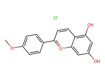 2-(4-methoxyphenyl)-2H-chromene-5,7-diol structure