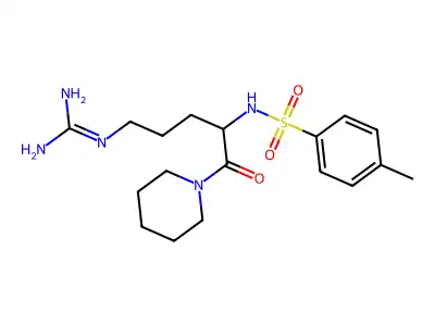 p-Toluenesulfonamide, N-(4-guanidino-1-(piperidinocarbonyl)butyl)- structure