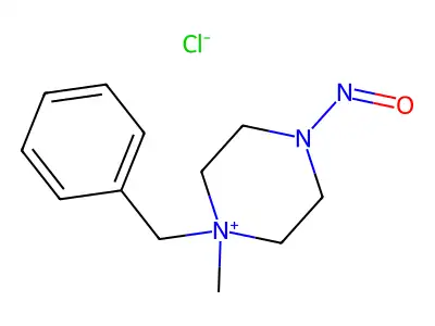 1-Benzyl-1-methyl-4-nitrosopiperazin-1-ium chloride structure