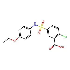 2-chloro-5-[(4-ethoxyphenyl)sulfamoyl]benzoic Acid structure