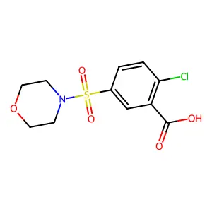 2-Chloro-5-(morpholine-4-sulfonyl)-benzoic acid structure