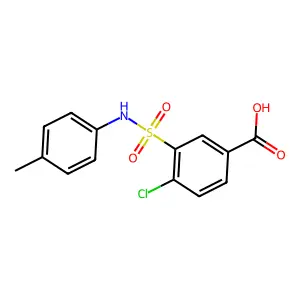 4-Chloro-3-[(4-methylphenyl)sulfamoyl]benzoic acid structure