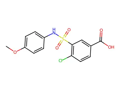 4-chloro-3-[(4-methoxyphenyl)sulfamoyl]benzoic Acid structure