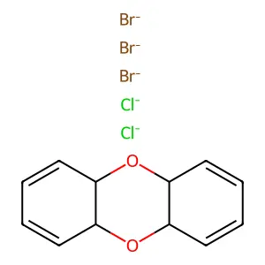 Tribromodichlorodibenzo(b,e)(1,4)dioxin structure