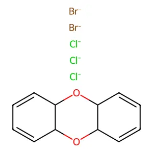 Dibromotrichlorodibenzo(b,e)(1,4)dioxin structure