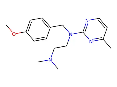 Pyrimidine, 2-((2-(dimethylamino)ethyl)(p-methoxybenzyl)amino)-4-methyl- structure