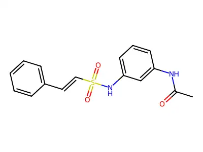 N-[3-(2-phenylethenesulfonamido)phenyl]acetamide structure