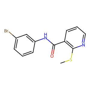 N-(3-bromophenyl)-2-methylsulfanylpyridine-3-carboxamide structure