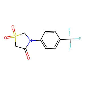 3-[4-(Trifluoromethyl)phenyl]-1lambda~6~,3-thiazolane-1,1,4-trione structure