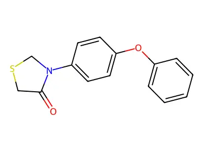 3-(4-Phenoxyphenyl)-1,3-thiazolidin-4-one structure