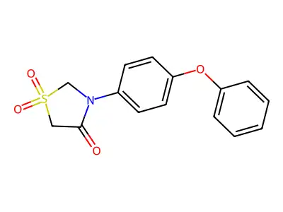 1,1-Dioxo-3-(4-phenoxyphenyl)-1,3-thiazolidin-4-one structure