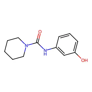 N-(3-hydroxyphenyl)piperidine-1-carboxamide structure
