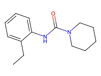 1-(N-(2-Ethylphenyl)carbamoyl)piperidine structure