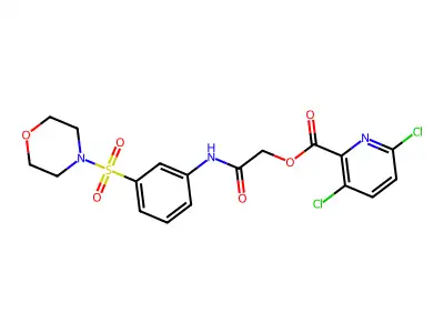 {[3-(morpholine-4-sulfonyl)phenyl]carbamoyl}methyl 3,6-dichloropyridine-2-carboxylate structure