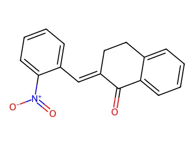 (2E)-2-[(2-nitrophenyl)methylidene]-1,2,3,4-tetrahydronaphthalen-1-one structure