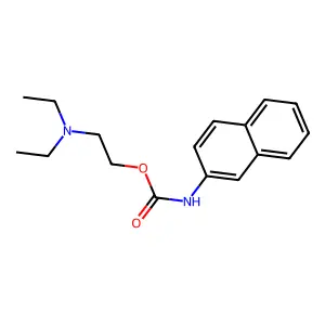 2-Naphthalenecarbamic acid, 2-diethylaminoethyl ester structure