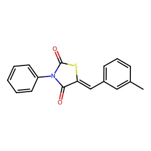 (5Z)-5-(3-methylbenzylidene)-3-phenyl-1,3-thiazolidine-2,4-dione structure