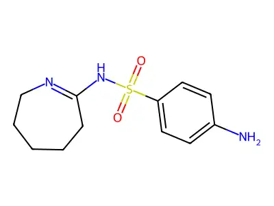 4-amino-N-(azepan-2-ylidene)benzene-1-sulfonamide structure