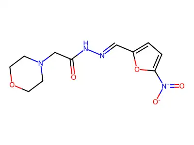 4-Morpholineacetic acid, (5-nitrofurfurylidene)hydrazide structure