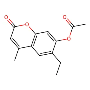 6-ethyl-4-methyl-2-oxo-2H-chromen-7-yl acetate structure