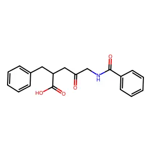 5-苯甲酰氨基-2-苄基-4-氧代戊酸 structure