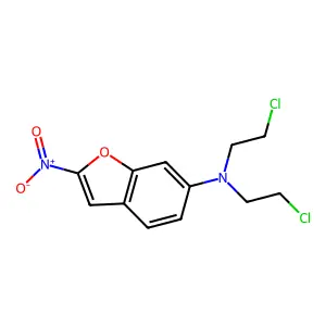 N,N-双(2-氯乙基)-2-硝基-6-苯并呋喃胺 structure