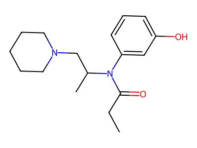 Propionanilide, 3'-hydroxy-N-(1-methyl-2-piperidinoethyl)- structure