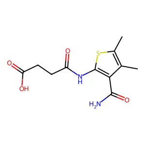 N-(3-Carbamoyl-4,5-dimethyl-thiophen-2-yl)-succinamic acid structure