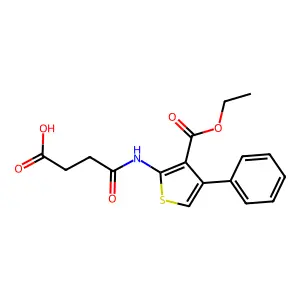 4-((3-(Ethoxycarbonyl)-4-phenylthiophen-2-yl)amino)-4-oxobutanoic acid structure