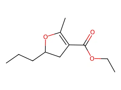 4,5-二氢-2-甲基-5-丙基呋喃-3-甲酸乙酯 structure