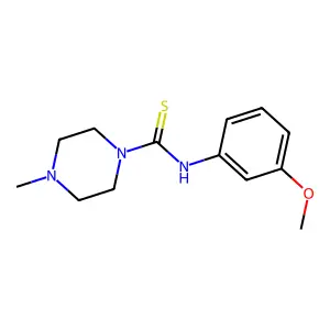 N-(3-methoxyphenyl)-4-methylpiperazine-1-carbothioamide structure