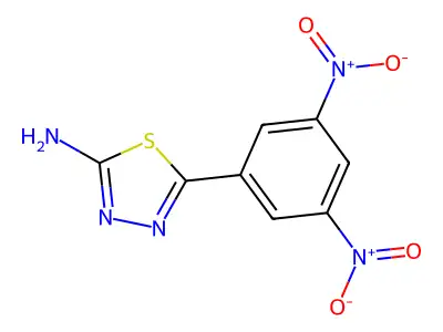 5-(3,5-Dinitrophenyl)-1,3,4-thiadiazol-2-amine structure