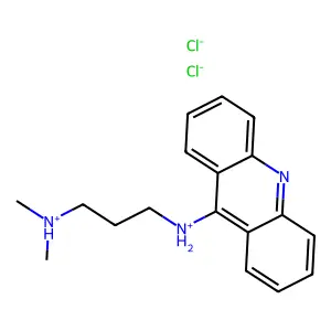 Acridine, 9-((3-(dimethylamino)propyl)amino)-, dihydrochloride structure