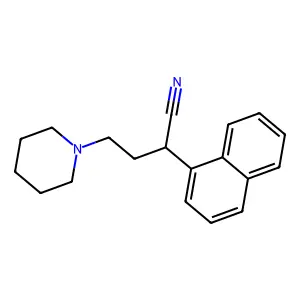 2-(Naphthalen-1-yl)-4-(piperidin-1-yl)butanenitrile structure