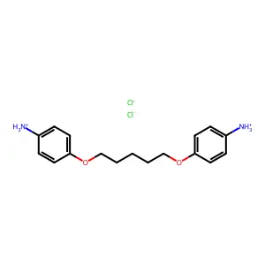 4,4'-(Pentane-1,5-diylbis(oxy))dianiline--hydrogen chloride (1/2) structure